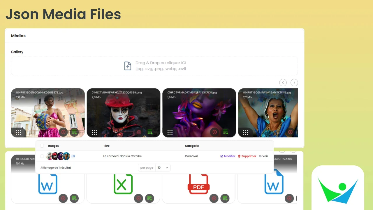 Json Media plugin screenshot