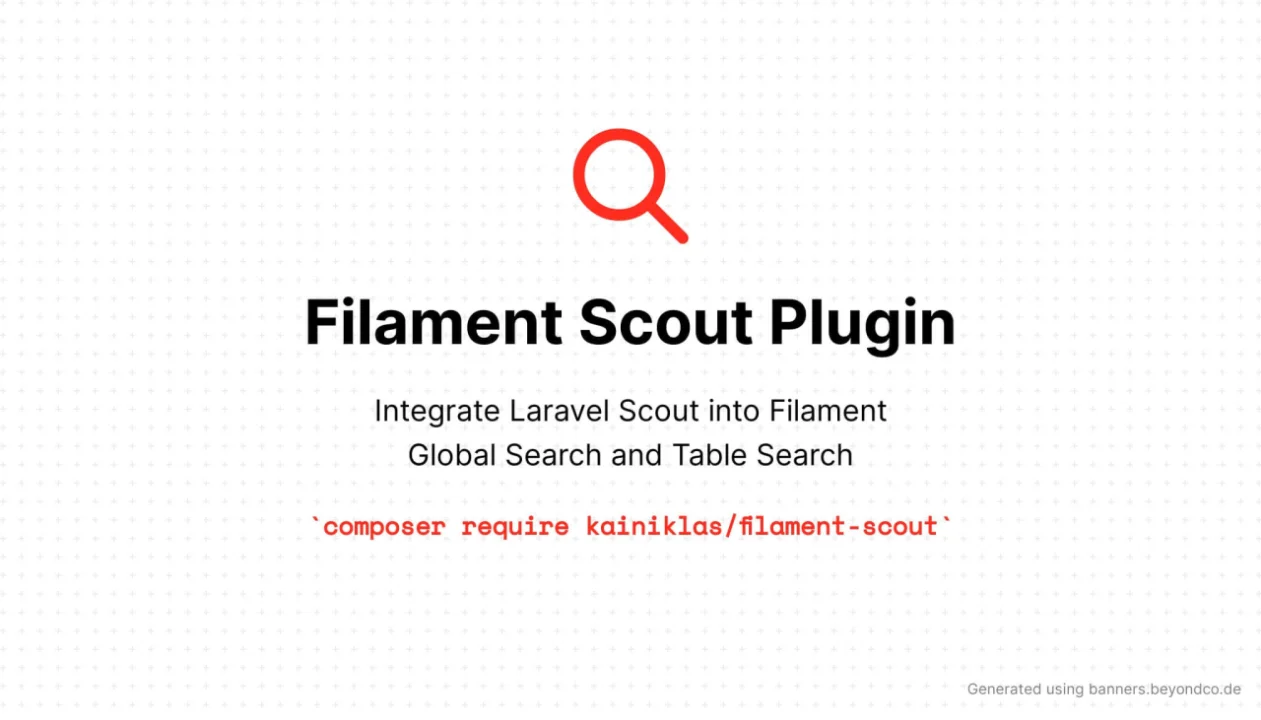 Laravel Scout plugin screenshot