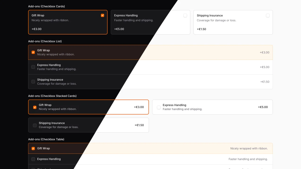 Advanced Choice plugin screenshot