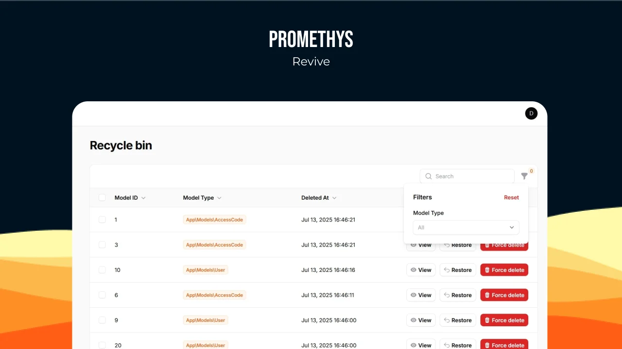 Revive plugin screenshot