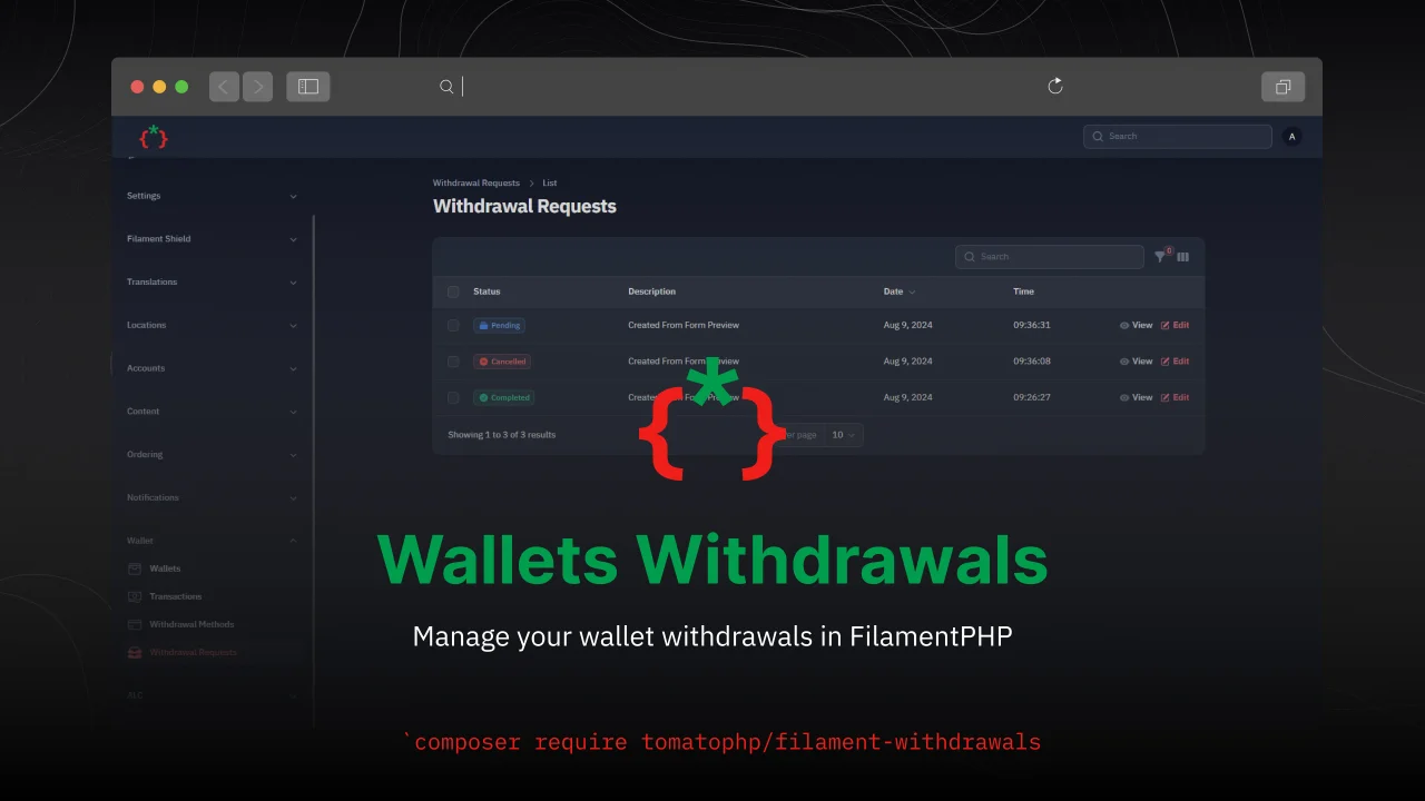 Wallets Withdrawals plugin thumbnail