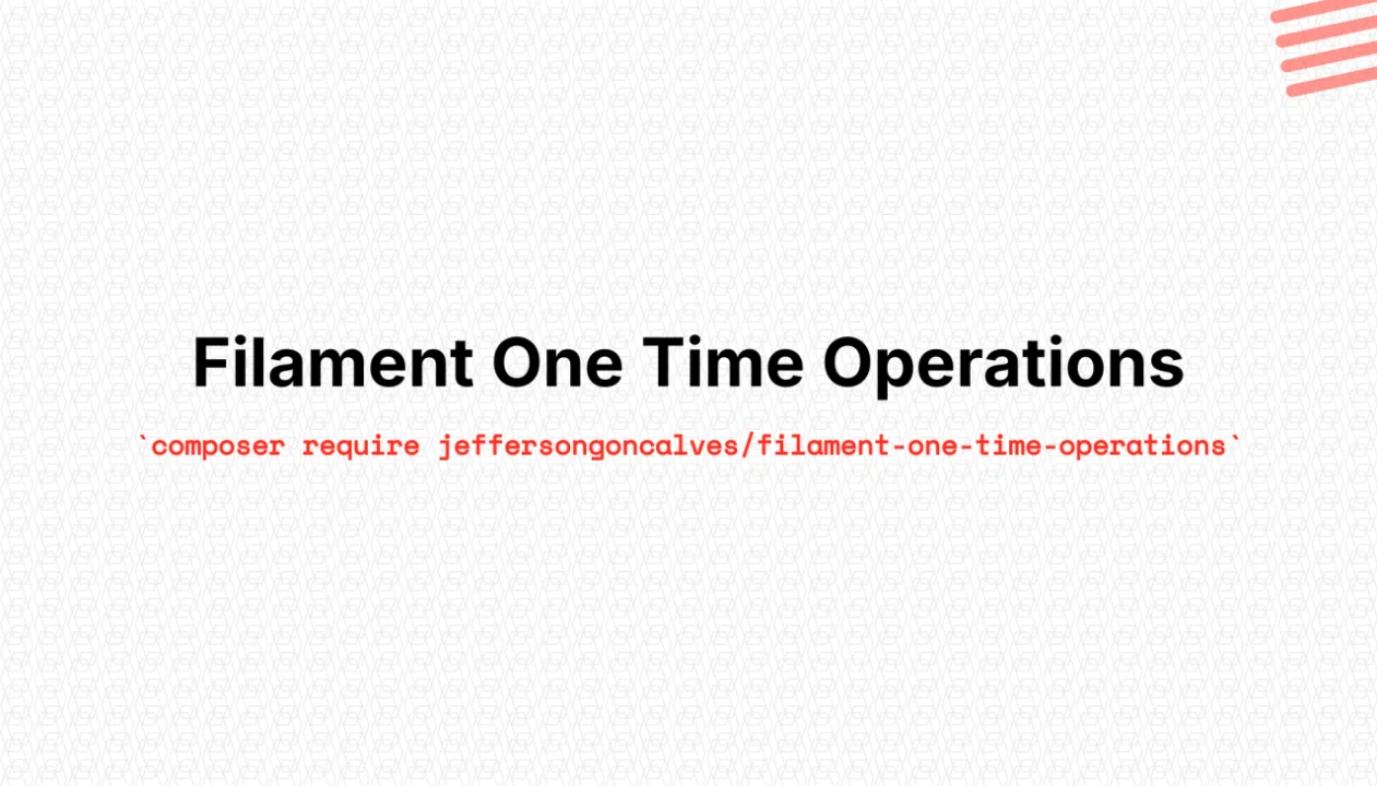 One Time Operations plugin screenshot