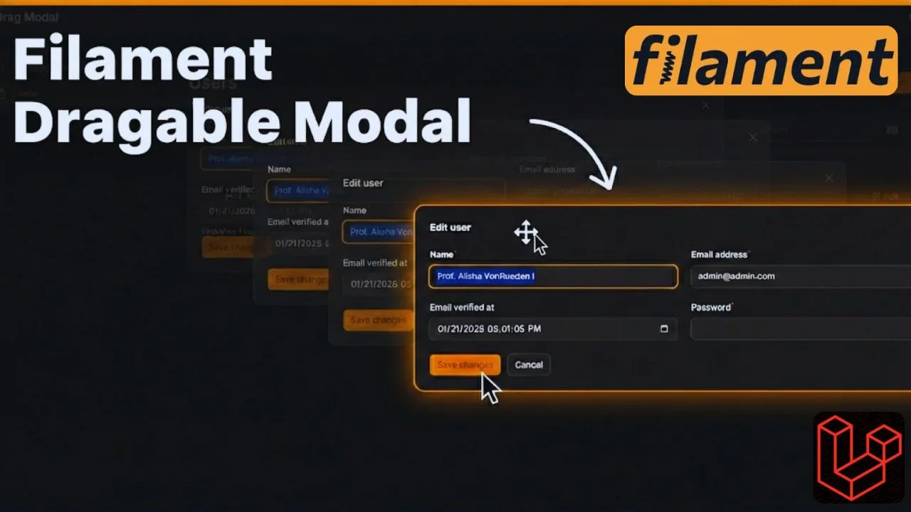 Draggable Modal plugin screenshot