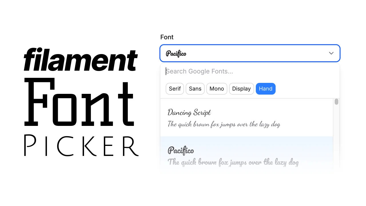 Font Picker plugin screenshot