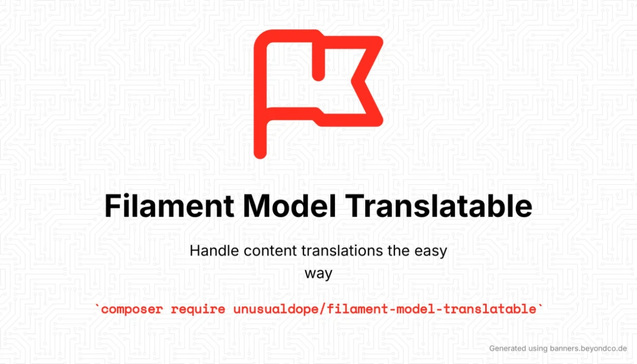 Model Translatable - Filament