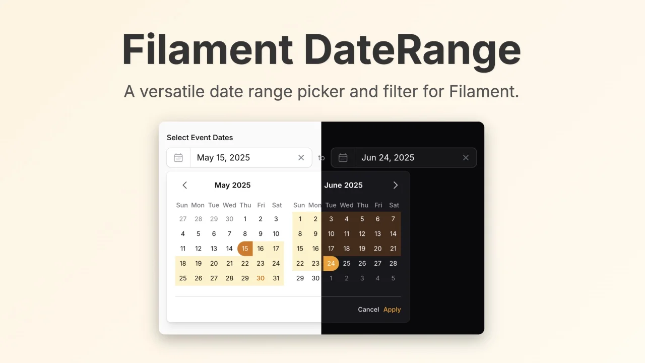 DateRange plugin screenshot