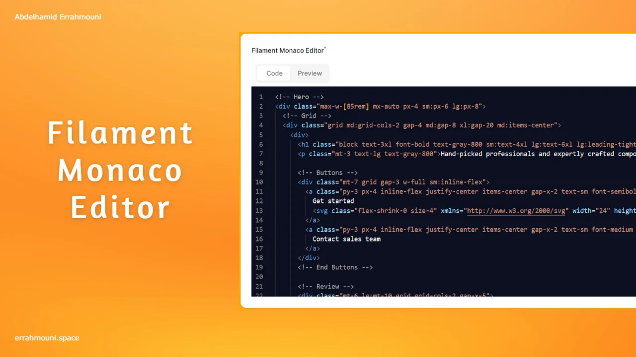 Monaco Editor plugin screenshot