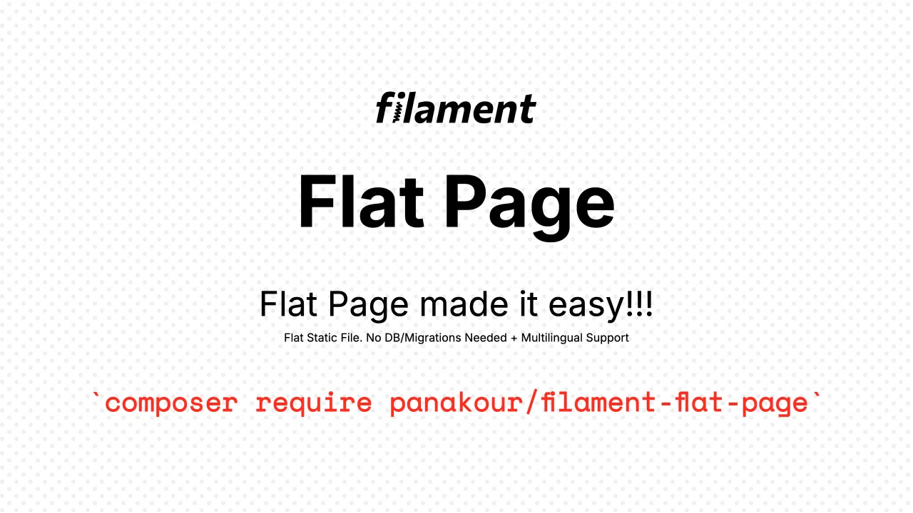 Flat Page made it easy plugin screenshot