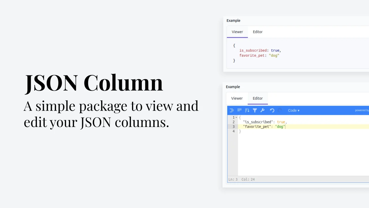 Json Column plugin screenshot