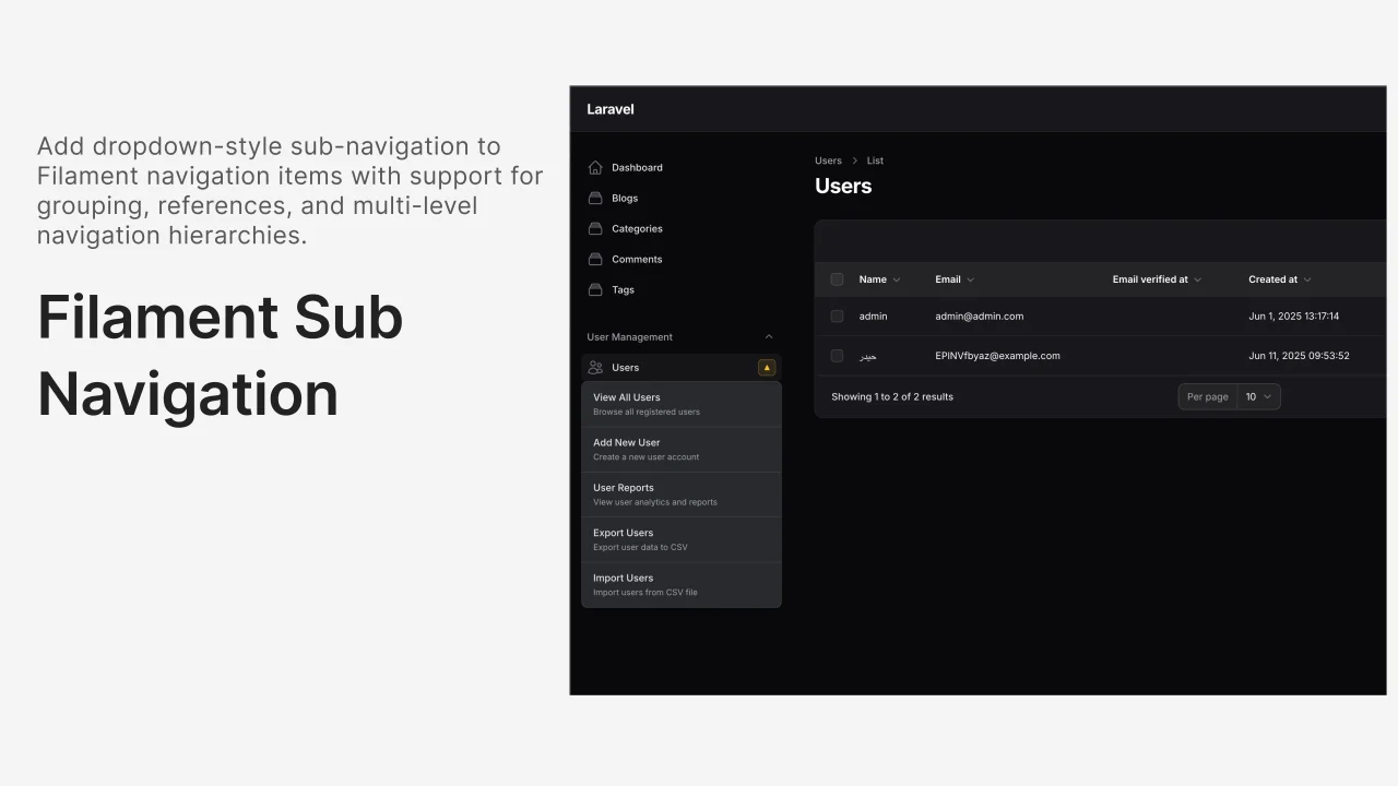 Sub Navigation plugin thumbnail