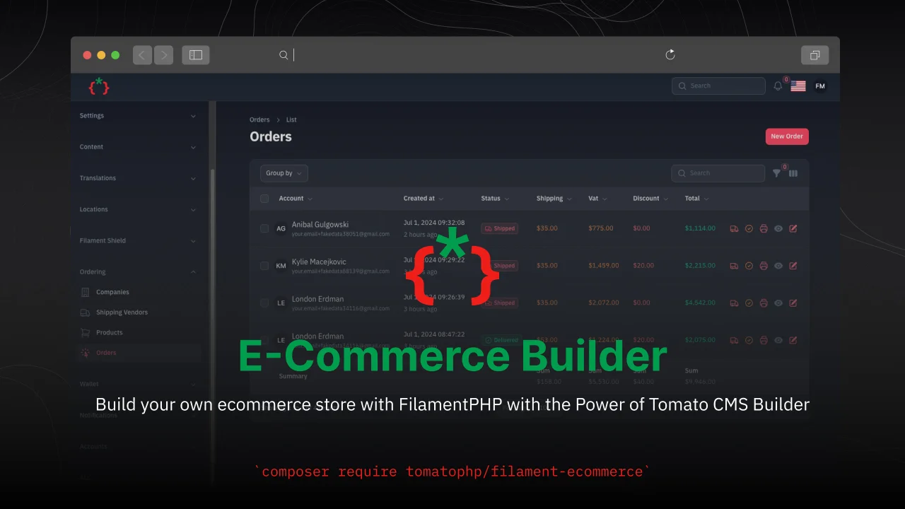Ecommerce Builder plugin screenshot