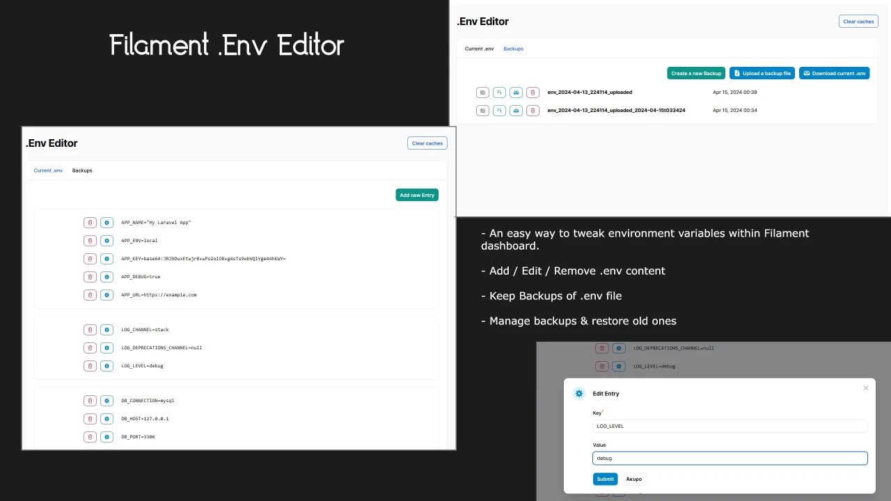 .Env Editor plugin screenshot