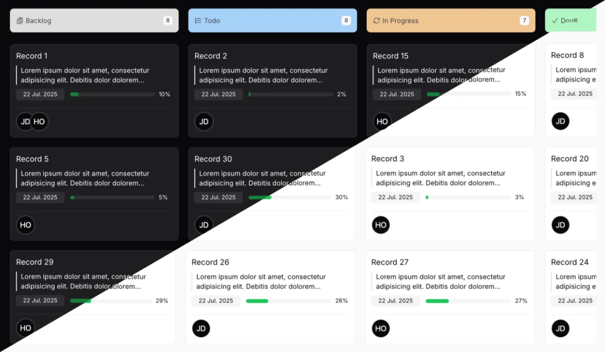 Kanban plugin screenshot