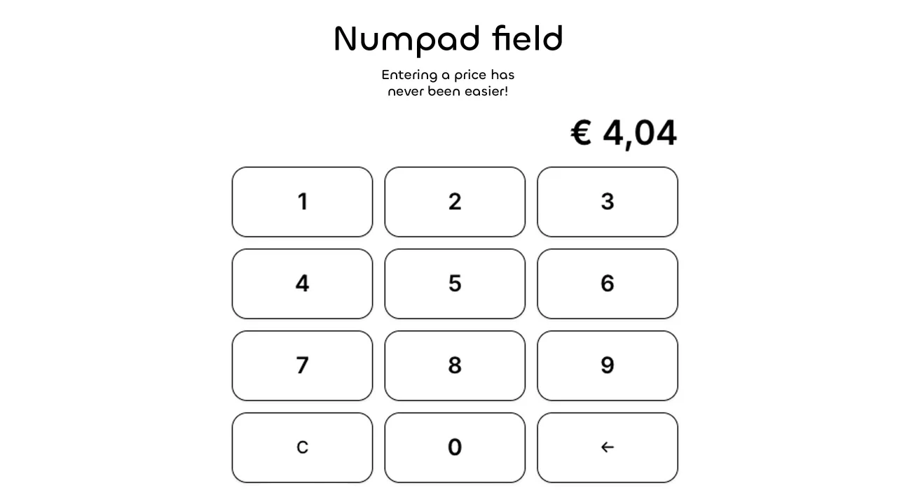 Numpad field plugin screenshot