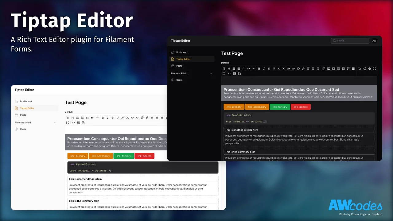 Tiptap Editor plugin thumbnail