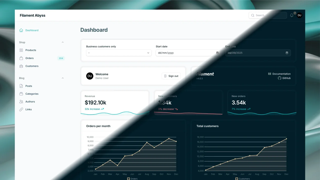Abyss Theme plugin screenshot