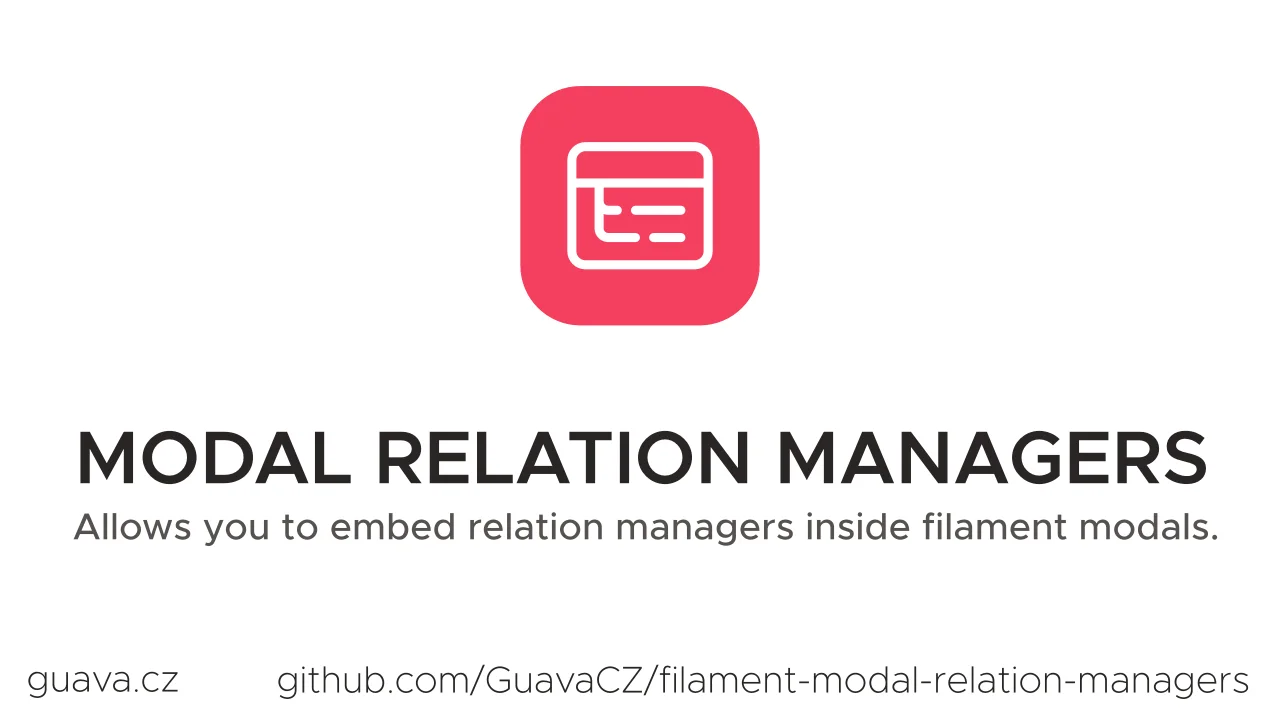 Modal Relation Managers plugin screenshot