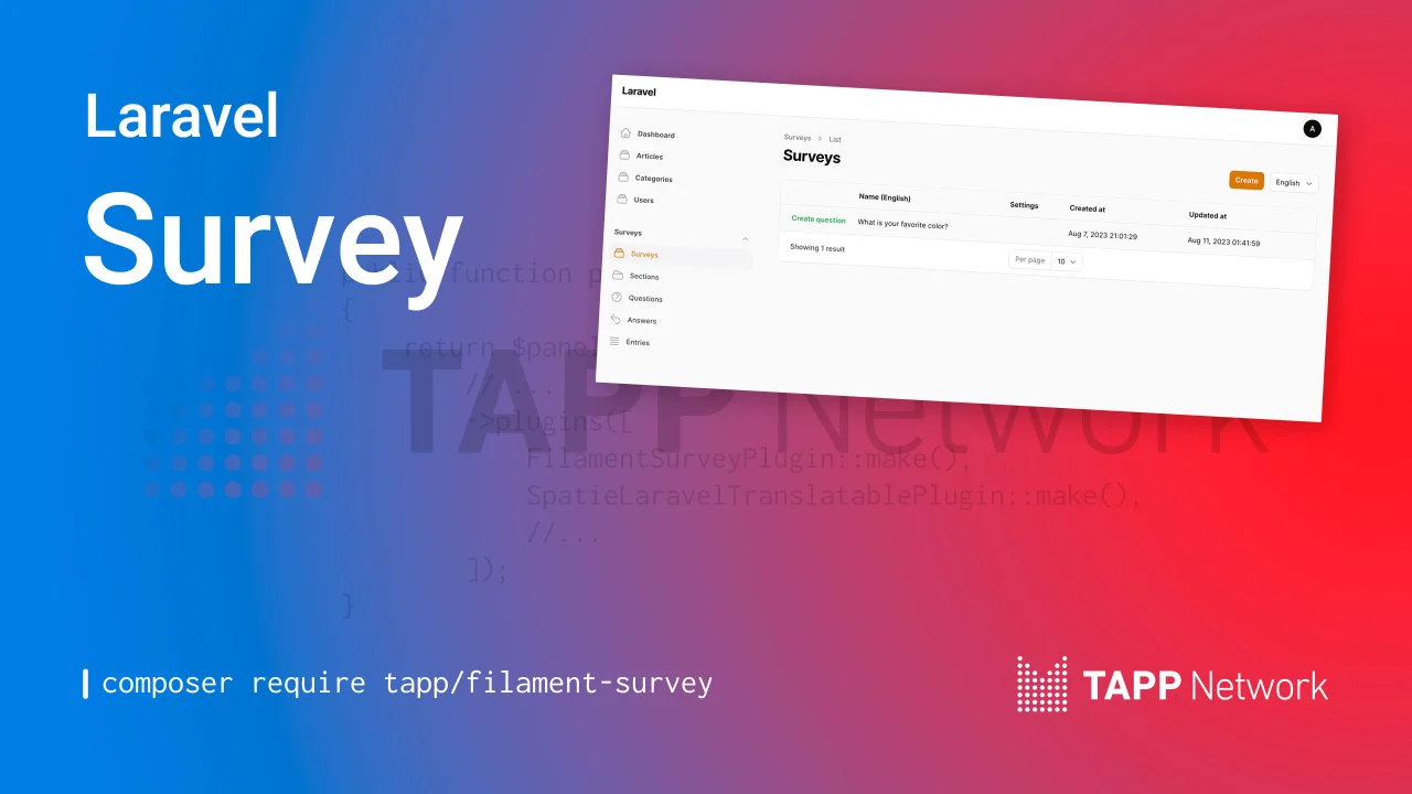 Laravel Survey plugin thumbnail