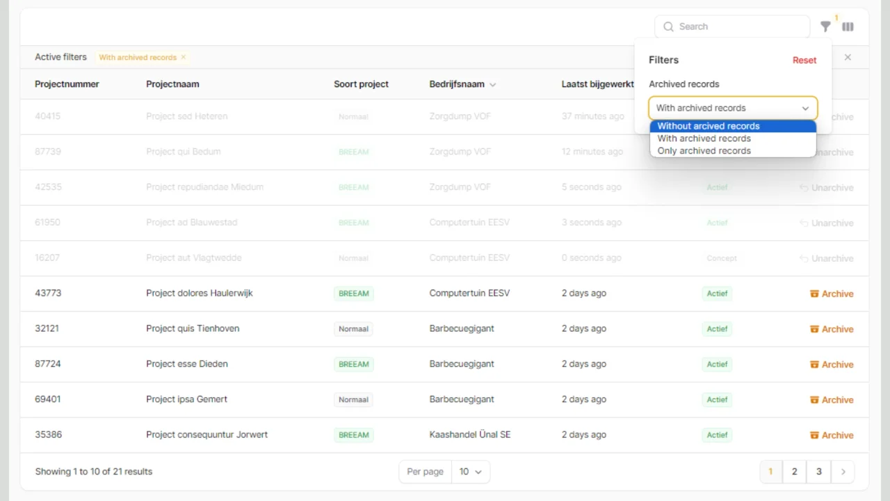 Archivable plugin screenshot