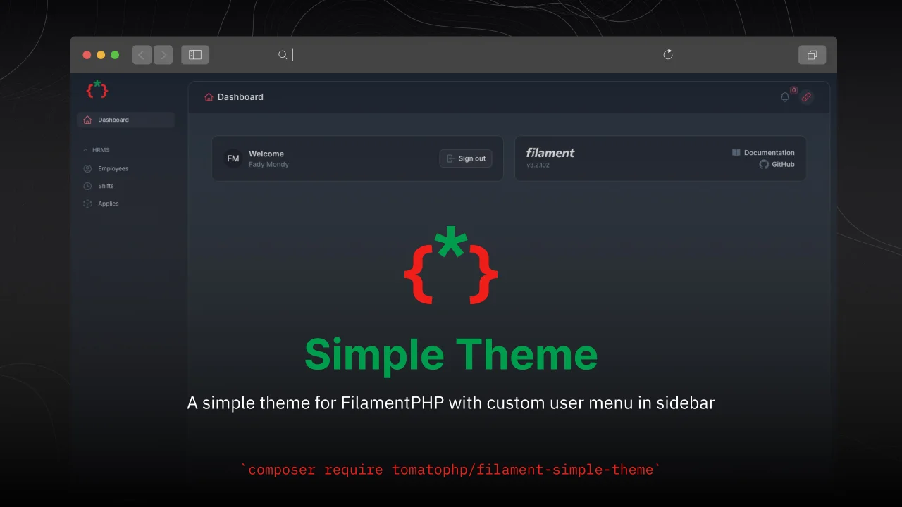 Simple Theme plugin screenshot