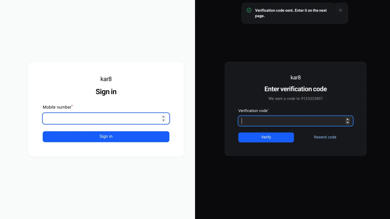 OTP login plugin screenshot