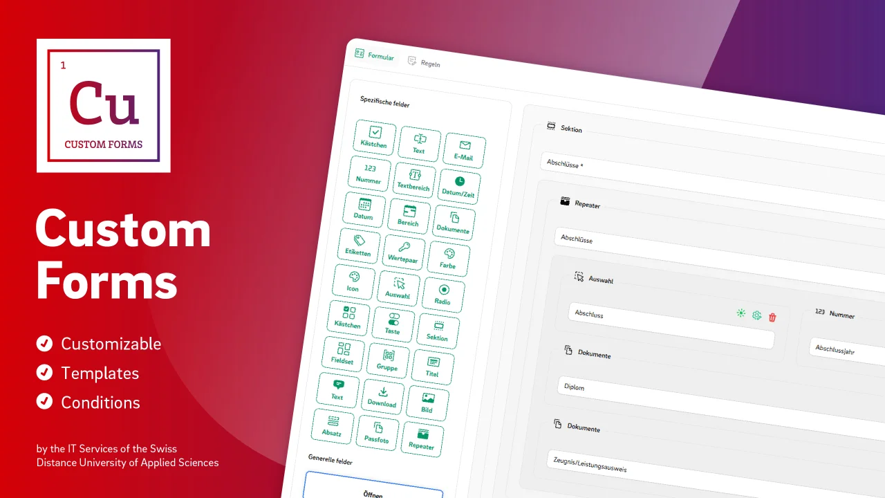 Custom Forms plugin screenshot