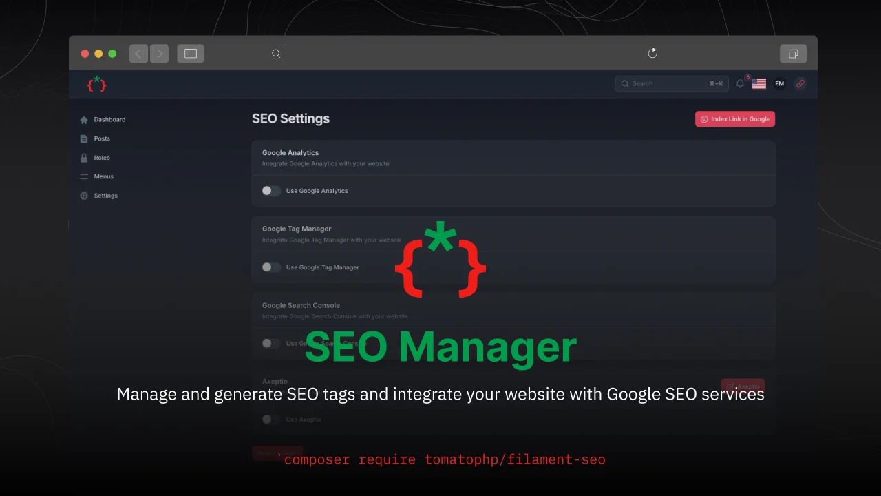 SEO Manager plugin screenshot
