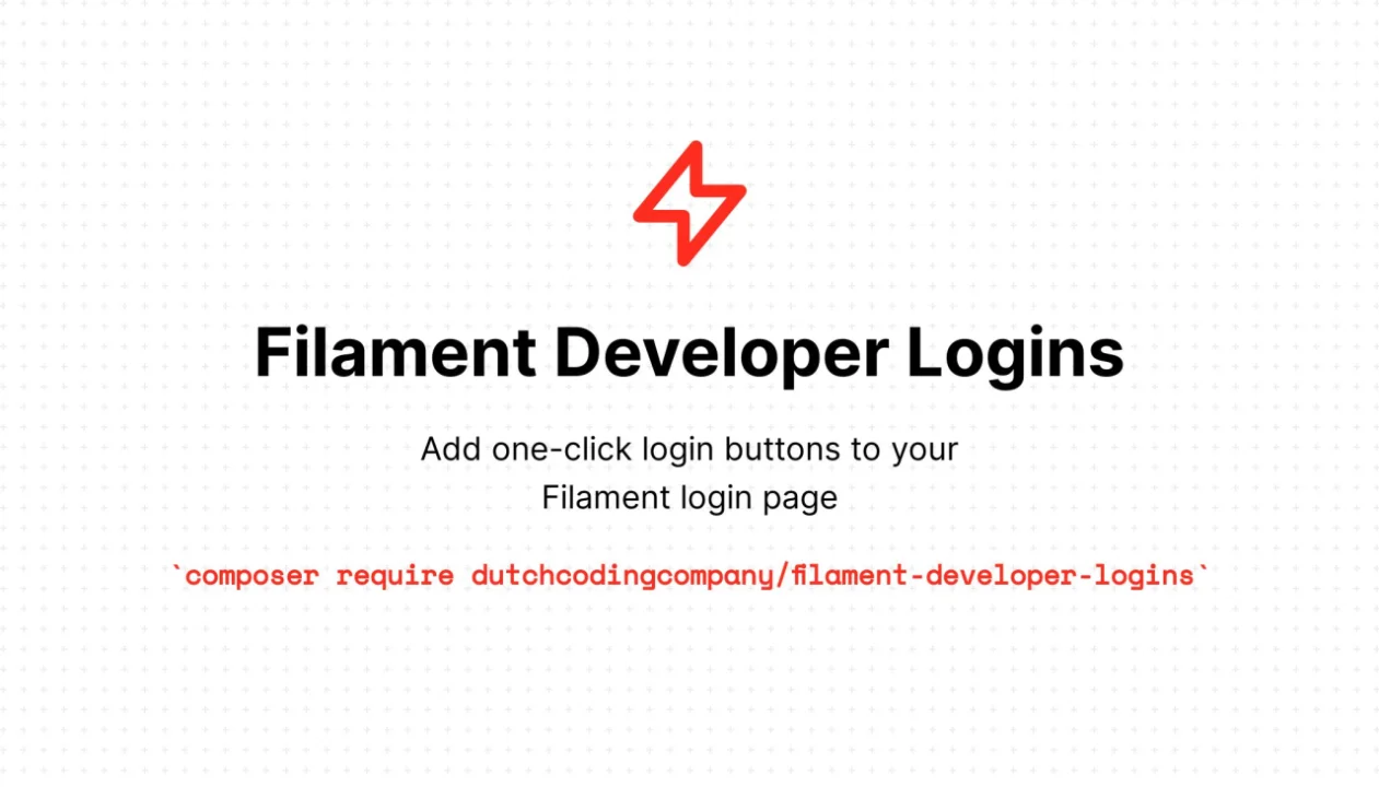 Developer Logins plugin screenshot