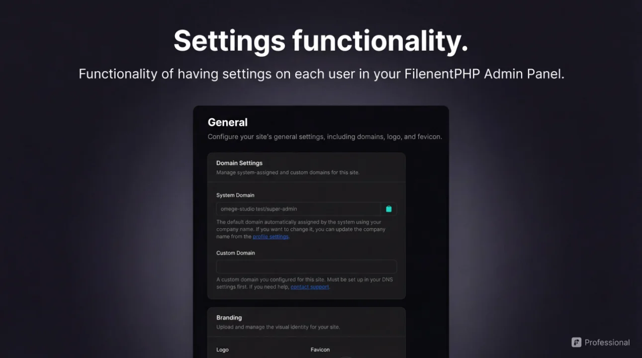 Dynamic Settings plugin screenshot