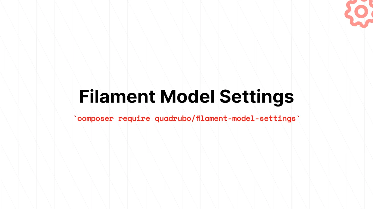 Model Settings plugin screenshot