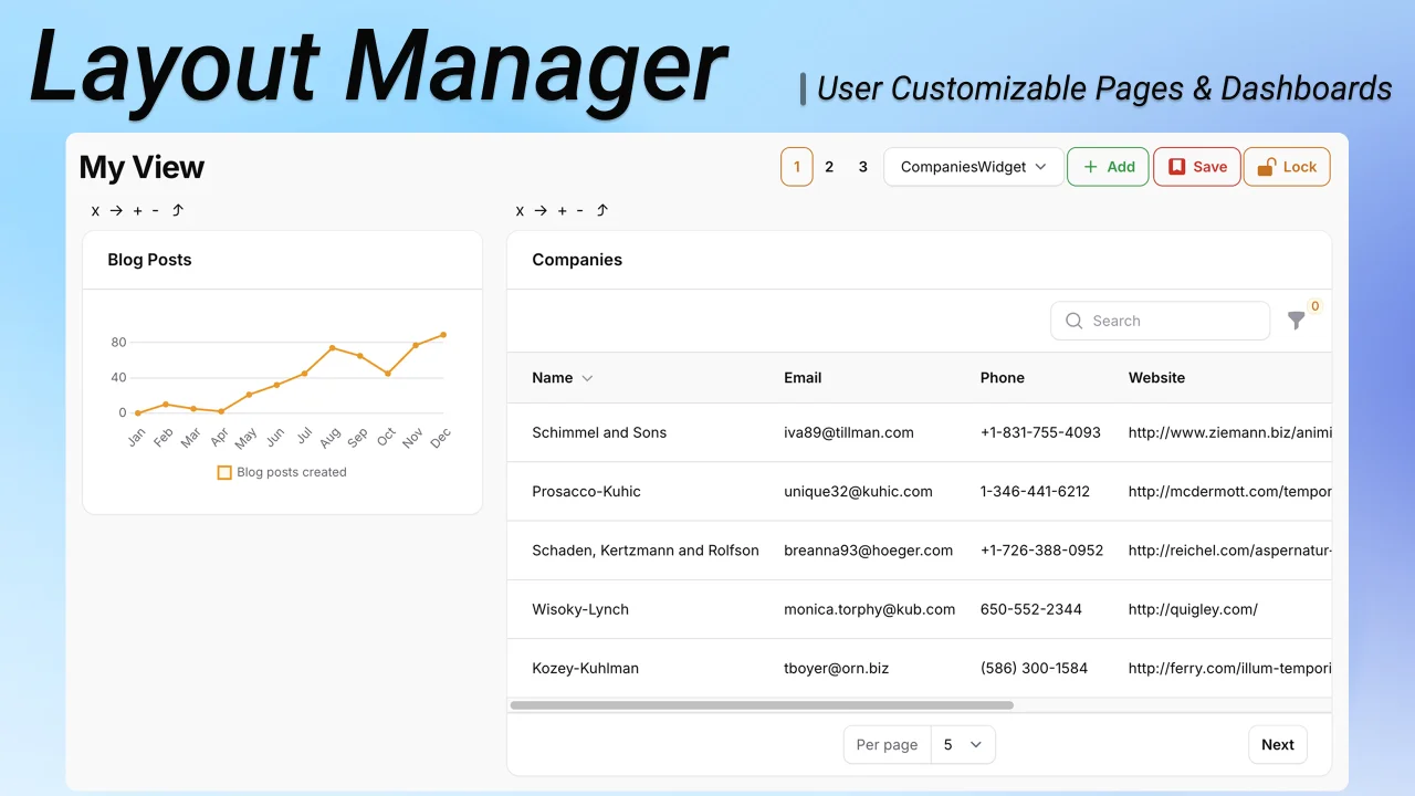 Layout Manager plugin screenshot