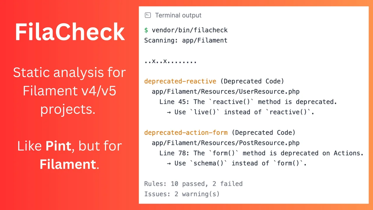 FilaCheck plugin screenshot
