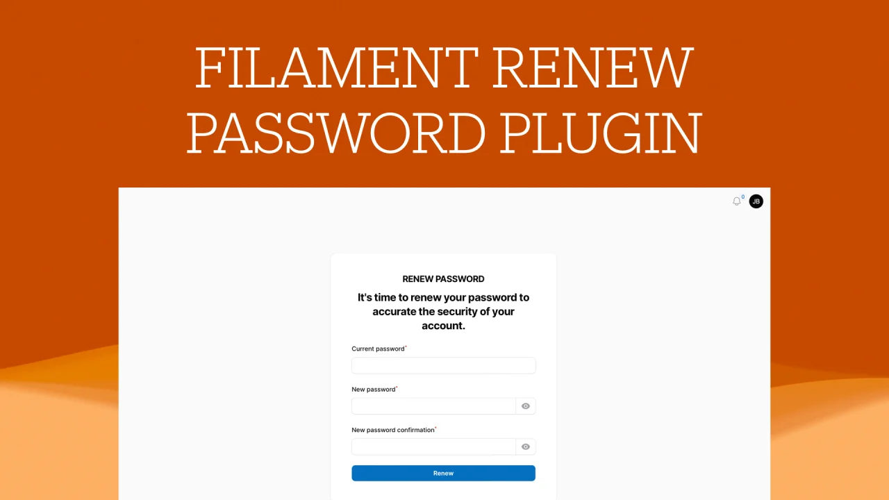 Renew Password - Filament
