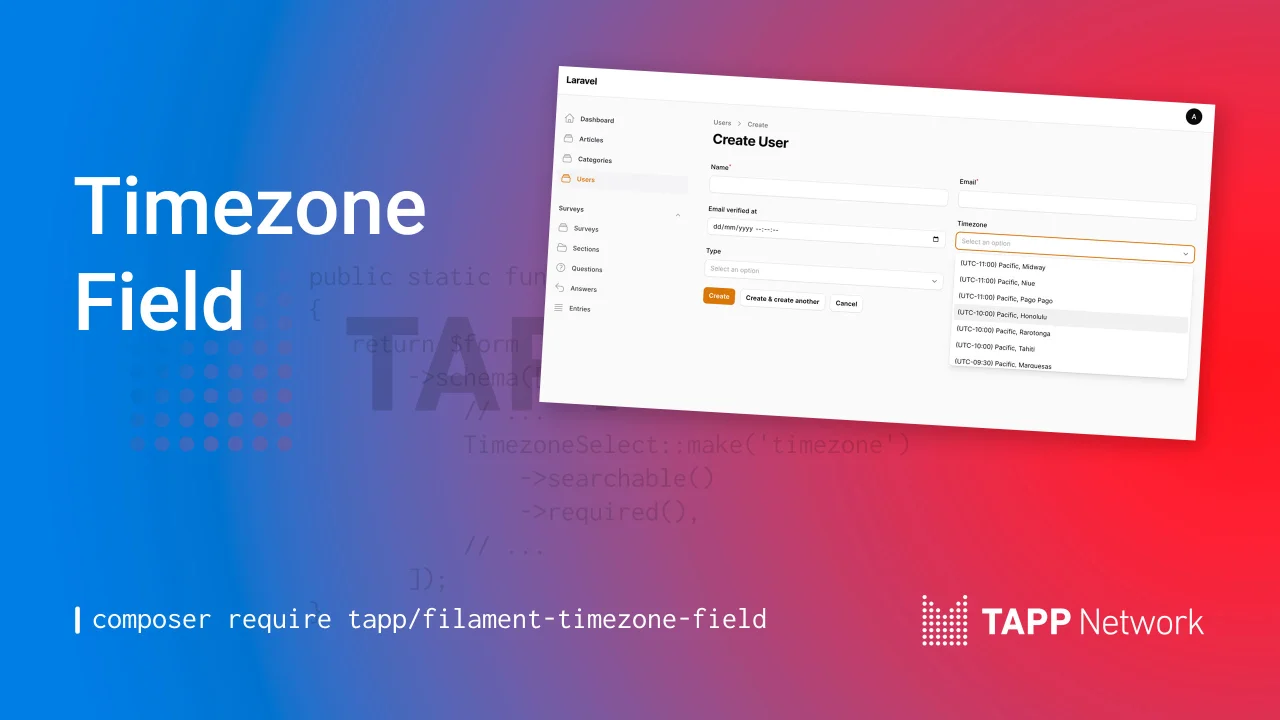 Timezone Field plugin screenshot