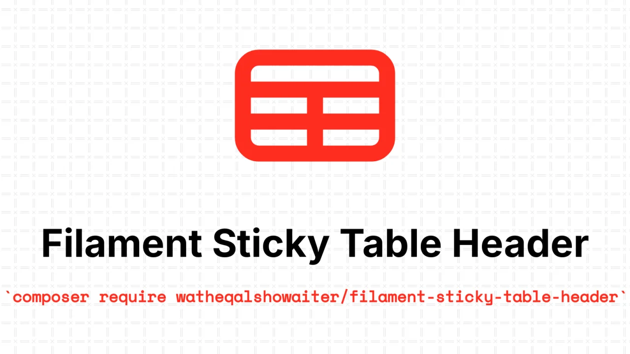 Sticky Table Header plugin screenshot