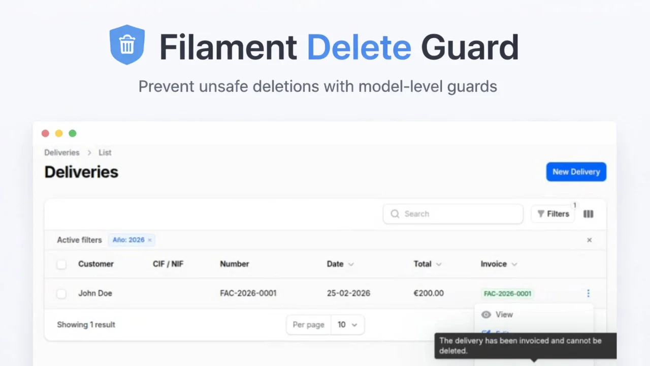 Delete Guard plugin screenshot