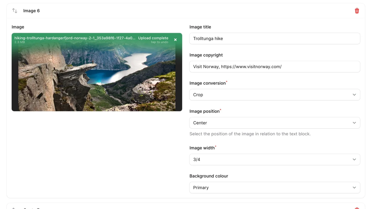 Flexible Content Blocks plugin screenshot