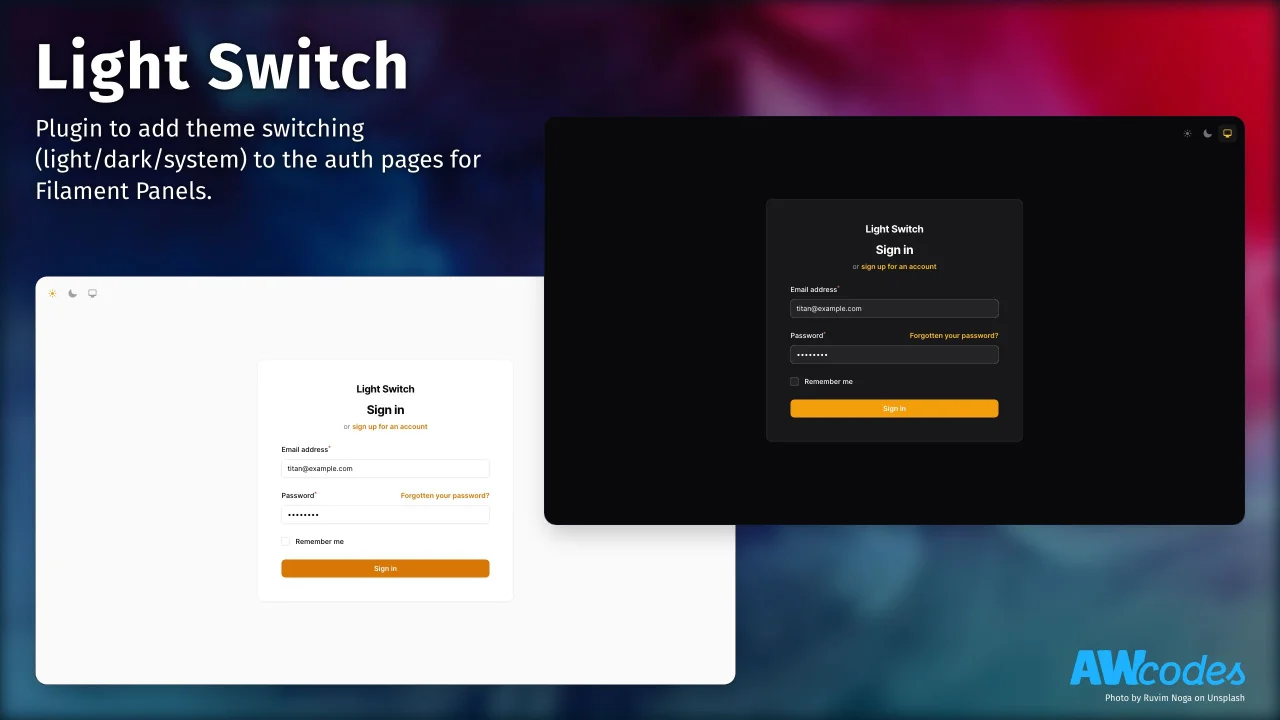 Light Switch plugin screenshot