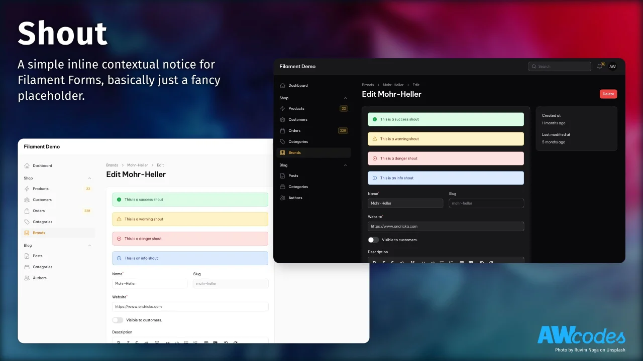 Shout plugin screenshot