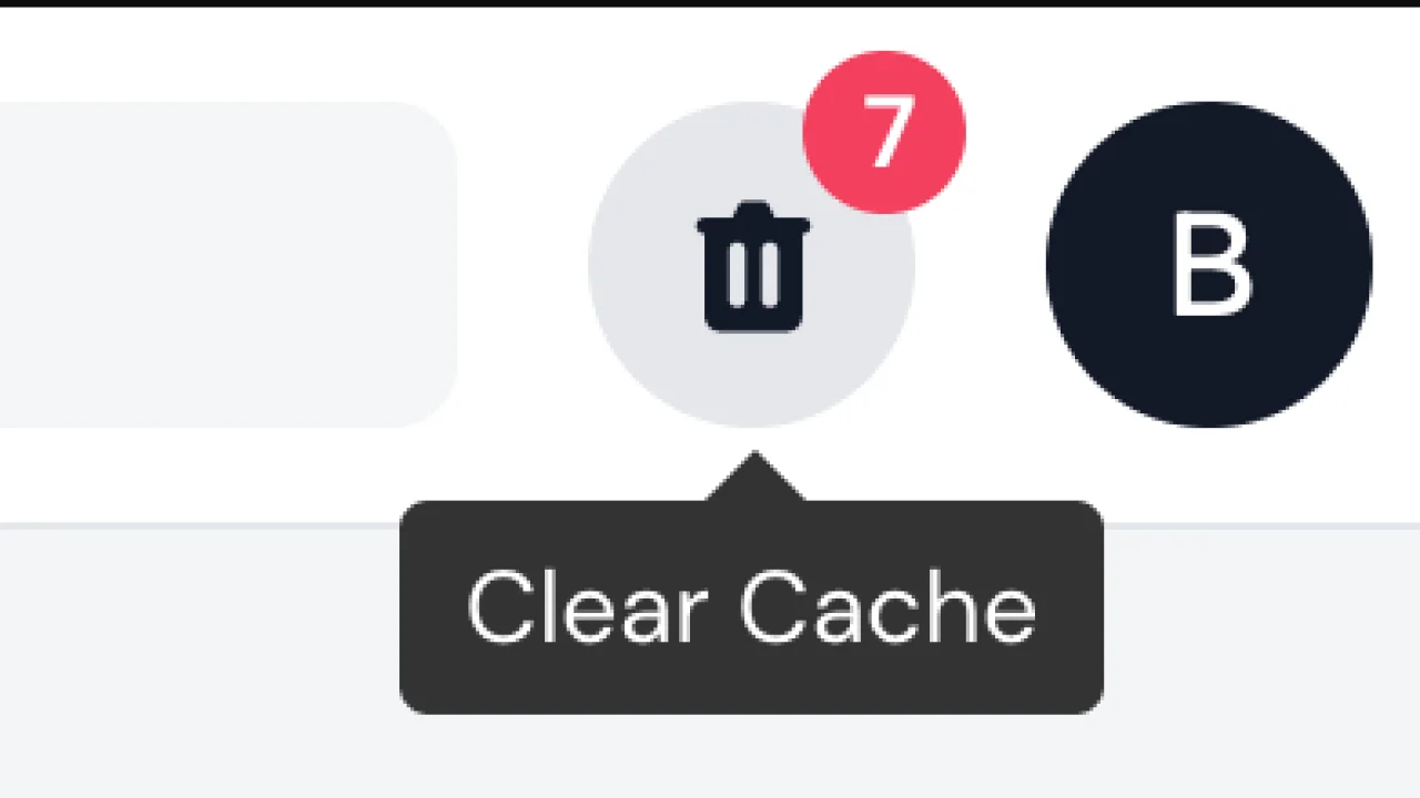 Clear Cache Button plugin screenshot