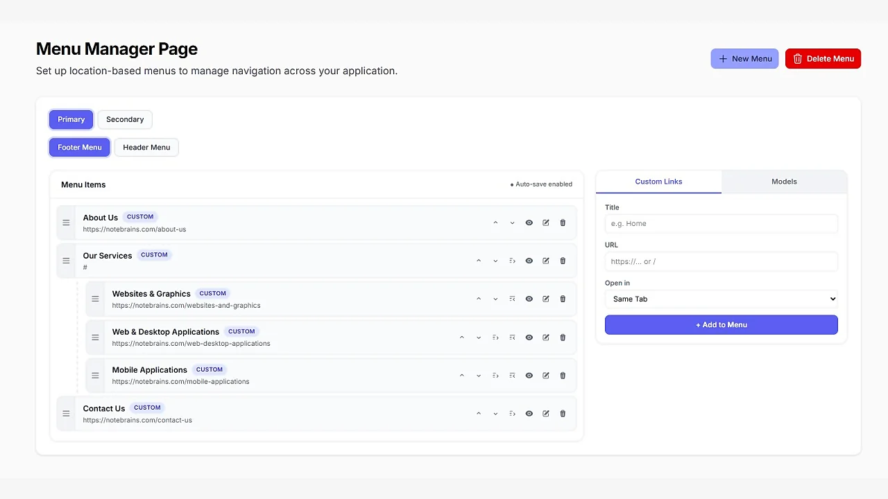 Menu Manager plugin thumbnail