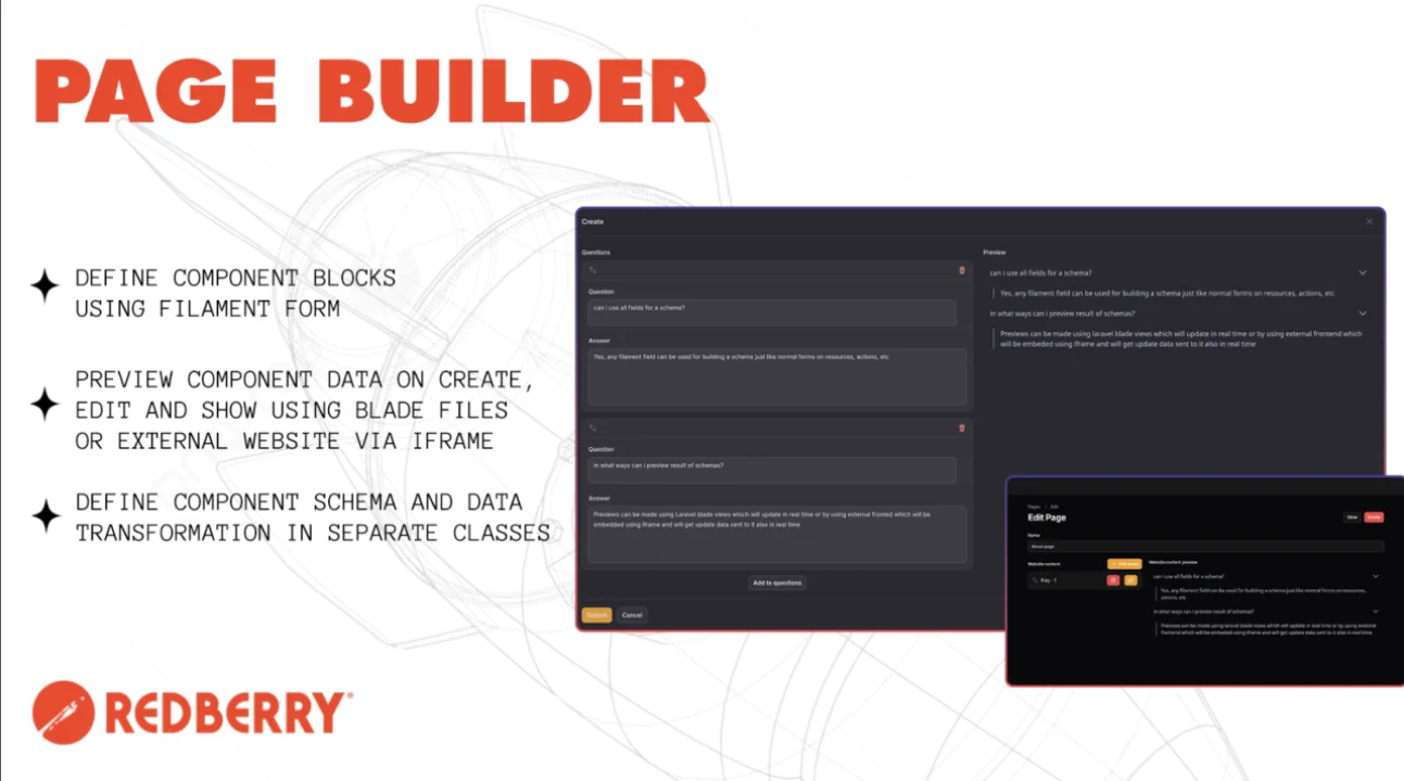 Page Builder plugin screenshot