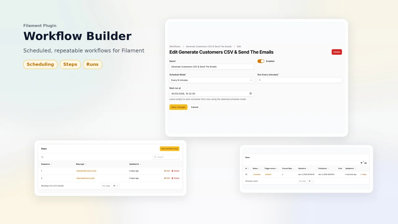 Workflow Builder plugin screenshot
