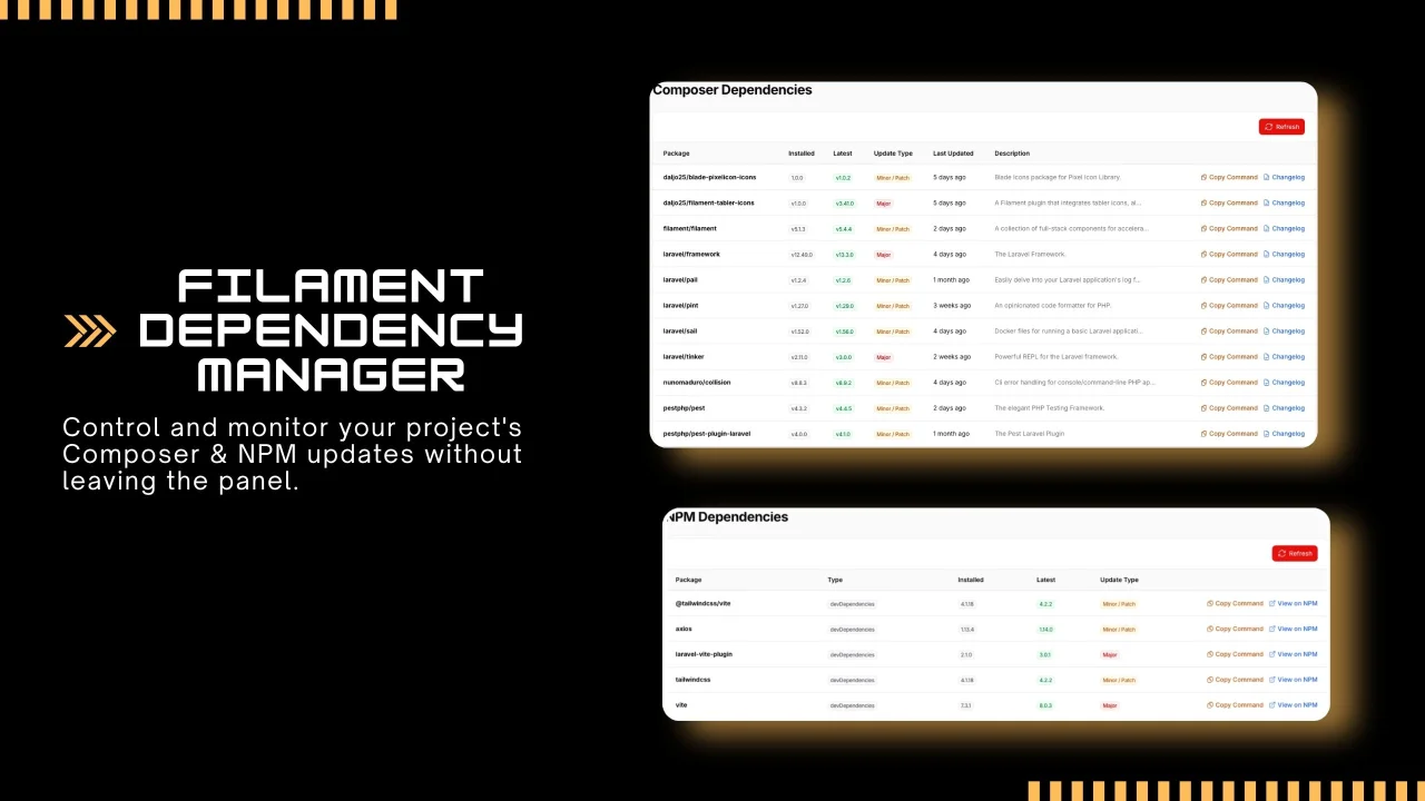Dependency Manager plugin screenshot