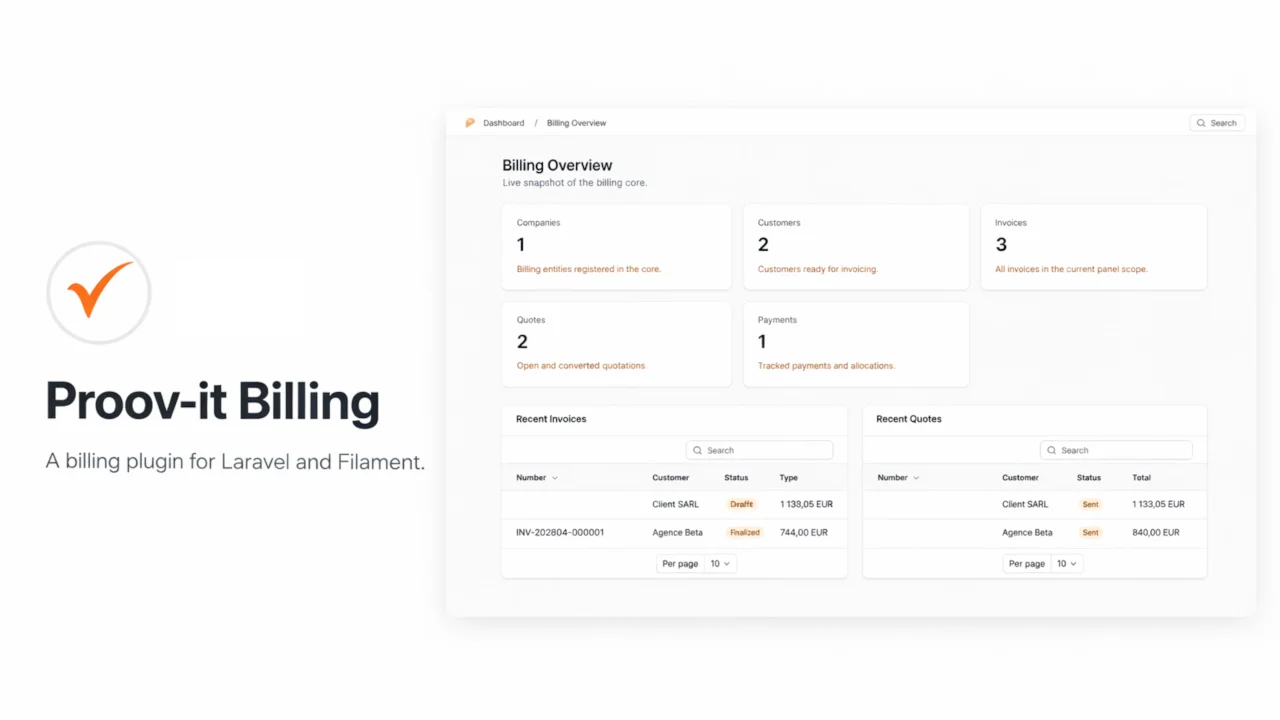 Proov-it billing plugin screenshot