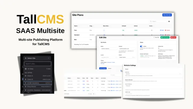 TallCMS SAAS Multisite   plugin thumbnail