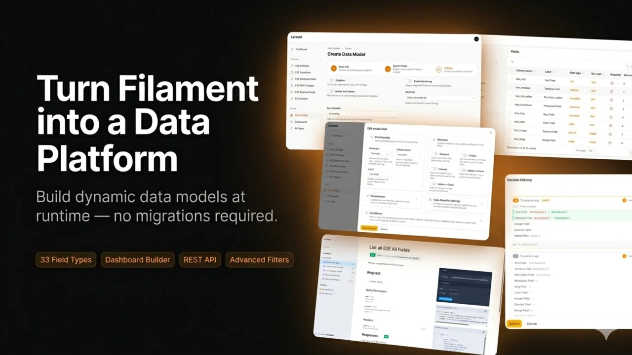 Studio — Custom Fields, Collections & REST API plugin screenshot