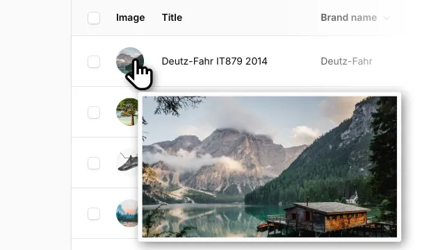 Hover preview for ImageColumn plugin thumbnail