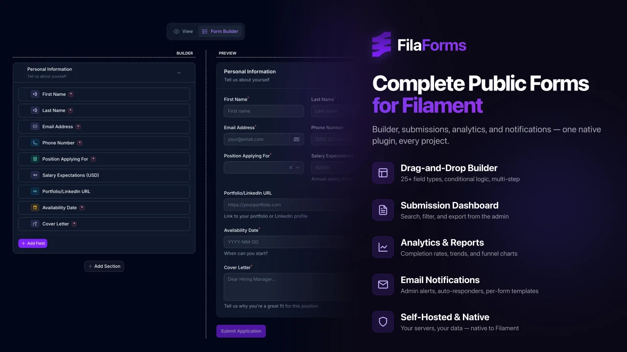 FilaForms plugin screenshot