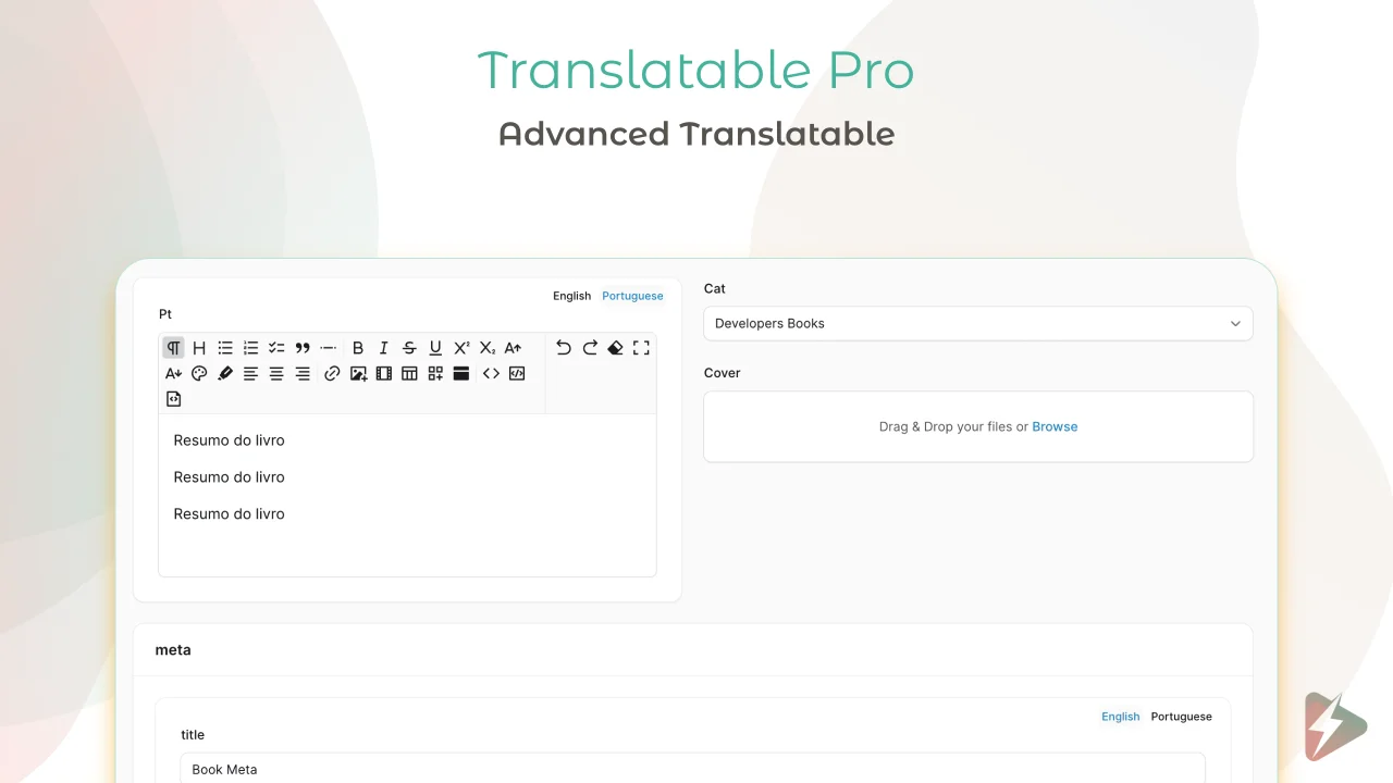 Translatable Pro ⚡️ Advanced Translatable plugin thumbnail